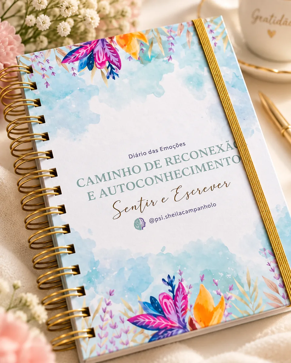 Ambientação ilustrativa gerada por IA mostrando a capa floral do Diário